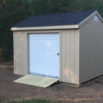 Wi 10x12 Gable with steel roll up door